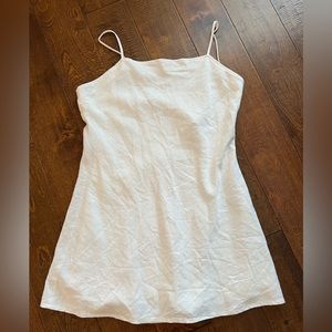 Abercrombie & Fitch White Linen Mini Dress Large